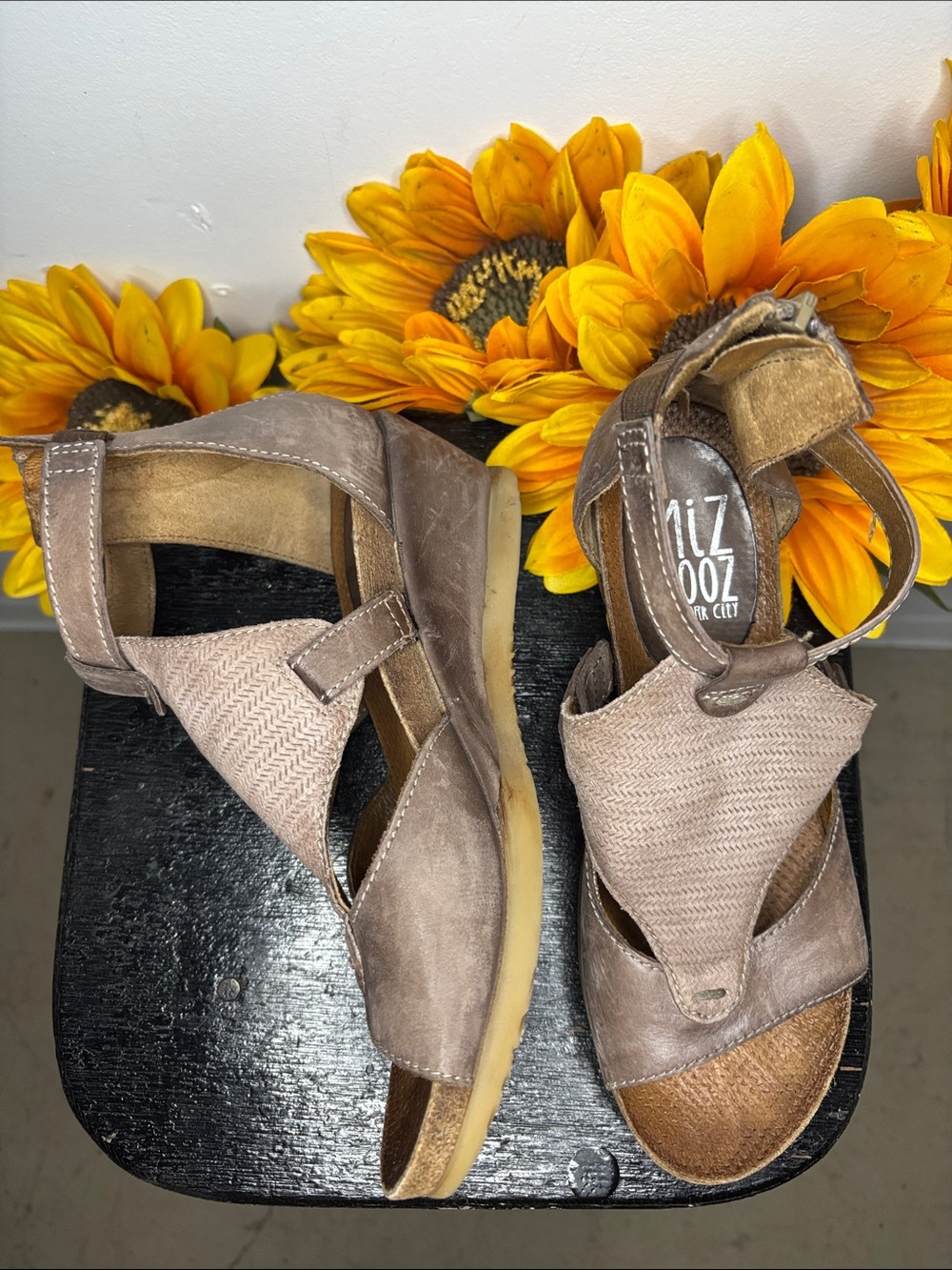 Miz Mooz Maisie Wedge Sandals in Mauve Size 38